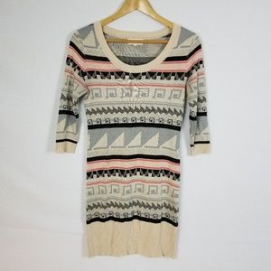 Cloud Chaser Aztec design sweater dress